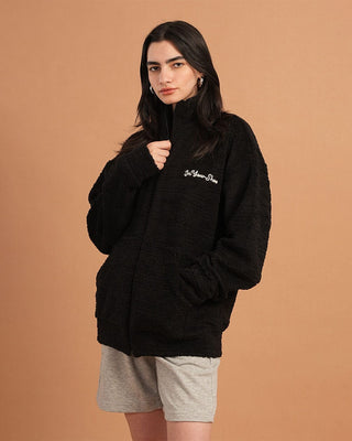 Black Fleece Jacket Fleece Jacket IN YOUR SHOE M