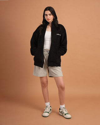 Black Fleece Jacket Fleece Jacket IN YOUR SHOE S