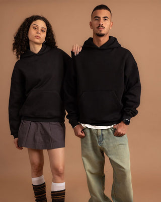 Black Heavy Boxy Hoodie Boxy Hoodies IN YOUR SHOE