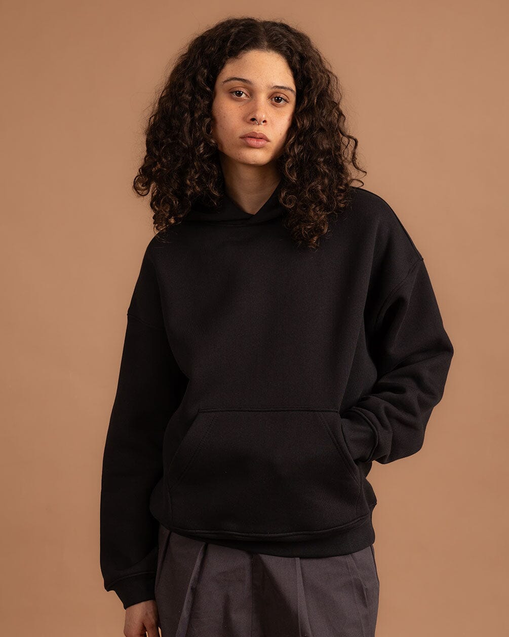 Black Heavy Boxy Hoodie Boxy Hoodies IN YOUR SHOE S