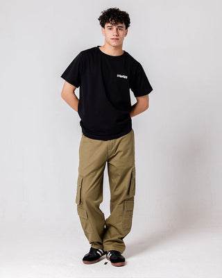 Black IYS Printed Regular Tee Basic Regular Tee IN YOUR SHOE