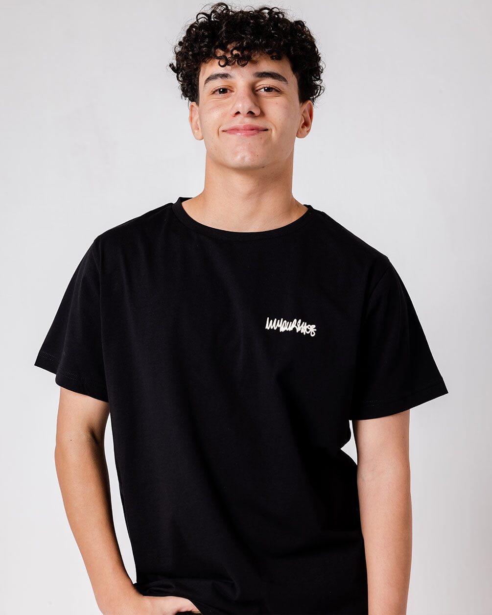 Black IYS Printed Regular Tee Basic Regular Tee IN YOUR SHOE M