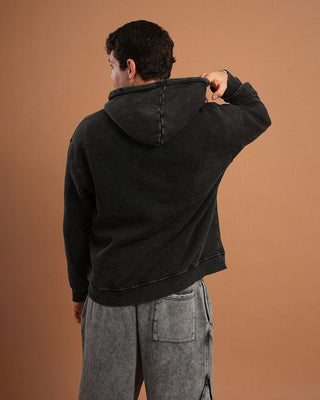 Black IYS Washed Hoodie Acid Washed Hoodies IN YOUR SHOE