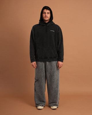 Black IYS Washed Hoodie Acid Washed Hoodies IN YOUR SHOE