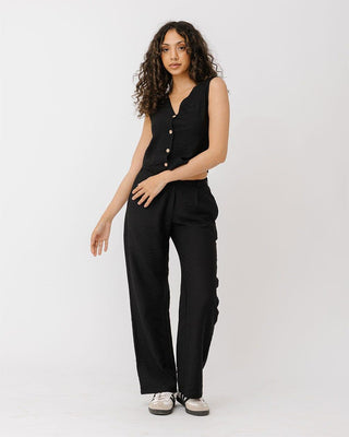 Black Linen Pants Linen Pants IN YOUR SHOE M