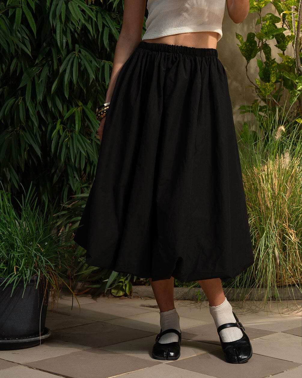 Black Maxi Balloon Skirt Skirt IN YOUR SHOE