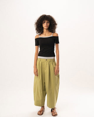 Black Off Shoulder Double Layered Top Tops IN YOUR SHOE S