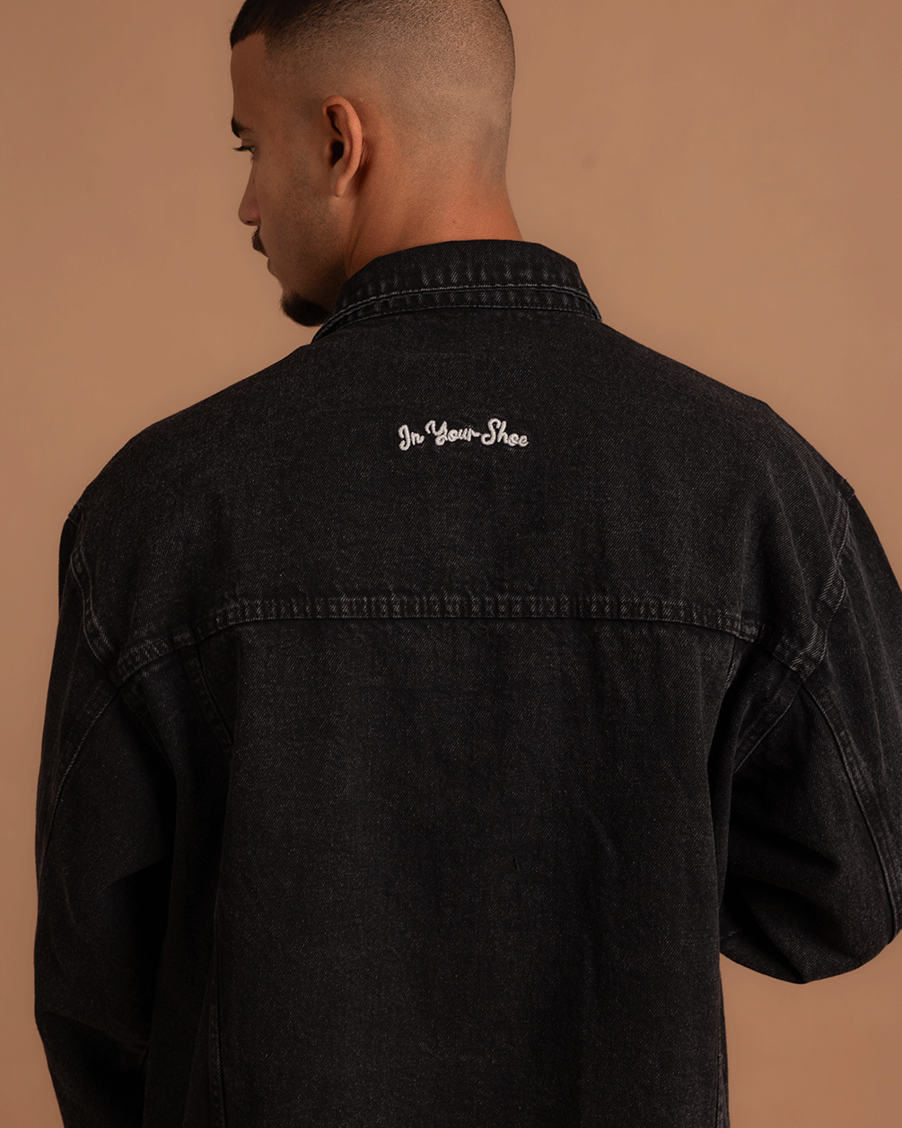 Black Oversized Denim Jacket Denim Jacket IN YOUR SHOE