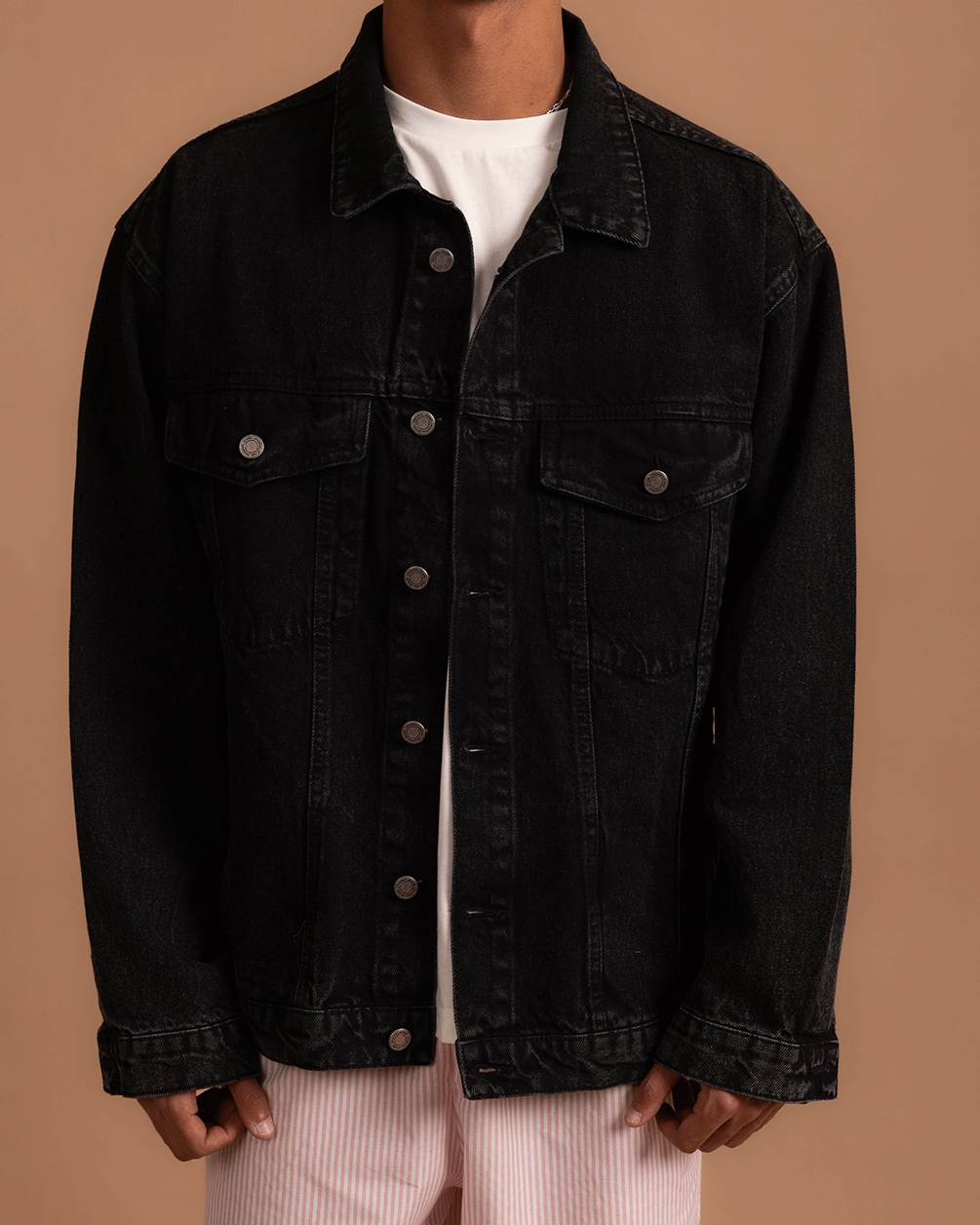Black Oversized Denim Jacket Denim Jacket IN YOUR SHOE