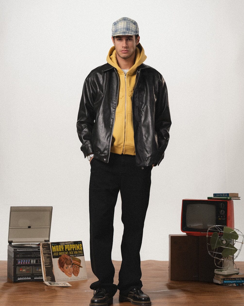 Black Oversized Leather Jacket Leather Jacket IN YOUR SHOE M