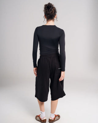 Black Oversized Sweat Jorts Jorts IN YOUR SHOE XL