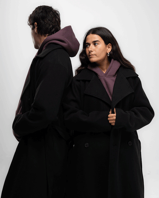 Black Oversized Wool Coat Coats IN YOUR SHOE