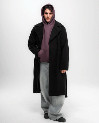 Black Oversized Wool Coat Coats IN YOUR SHOE