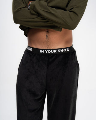 Black Plain Fluffy Pjoys Fluffy Pjoys IN YOUR SHOE