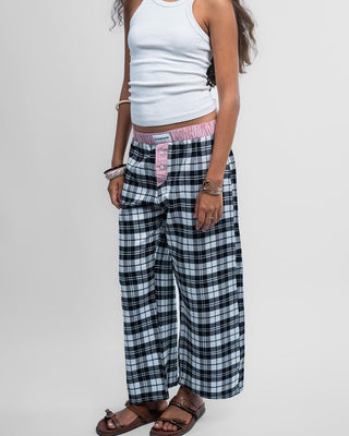Black Red Multicolor Plaid Boxer Pants Boxer Pants IN YOUR SHOE