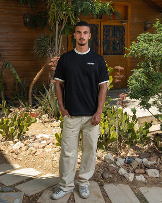 Black Retro Oversized Tee Printed Oversized Tees IN YOUR SHOE