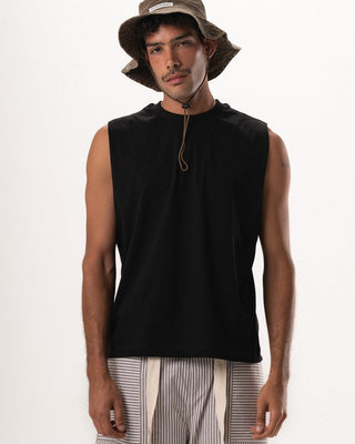 Black Sleeveless Tee Sleeveless Tees IN YOUR SHOE M