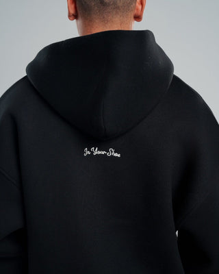 Black Super Heavy Oversized Zip-Up Hoodie Zip Up Hoodies IN YOUR SHOE
