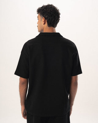 Black Waffle Shirt Waffled Shirt IN YOUR SHOE L