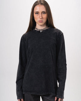 Black Washed Long Sleeves Long Sleeves IN YOUR SHOE S