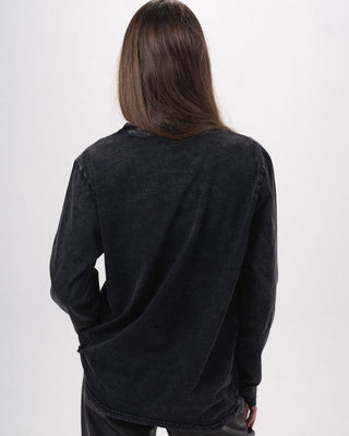Black Washed Oversized Long Sleeves