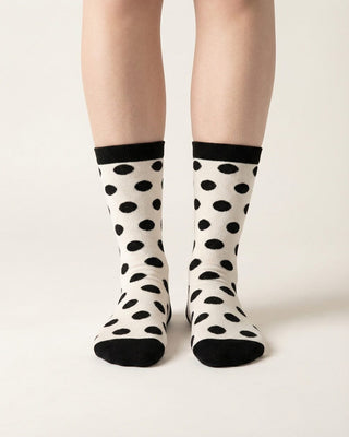 Black & White Polka Dots Neck Socks Neck Socks IN YOUR SHOE
