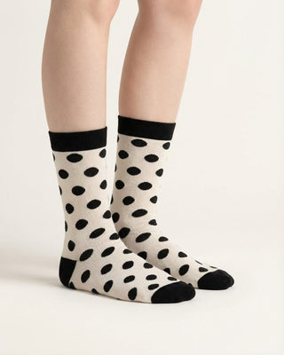 Black & White Polka Dots Neck Socks Neck Socks IN YOUR SHOE