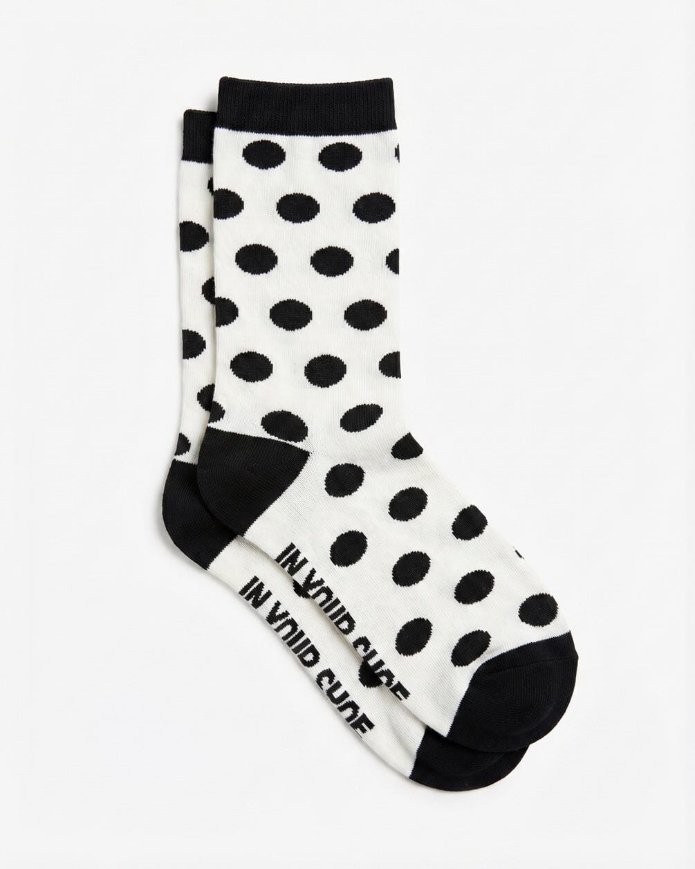 Black & White Polka Dots Neck Socks Neck Socks IN YOUR SHOE