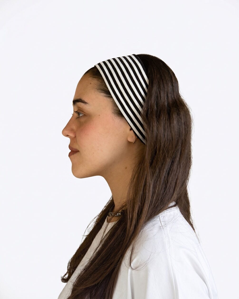 Black & White Striped Headband Headband IN YOUR SHOE