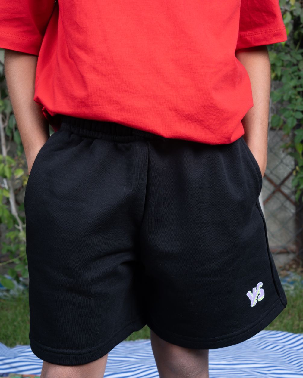 Black Wide-Leg Kids Sworts Kids Sworts IN YOUR SHOE