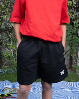 Black Wide-Leg Kids Sworts Kids Sworts IN YOUR SHOE