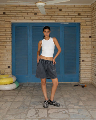 Blackened Pearl Wide-Leg Washed Sworts Sworts IN YOUR SHOE S