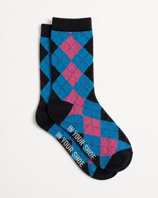 Blue Argyle Neck Socks Neck Socks IN YOUR SHOE