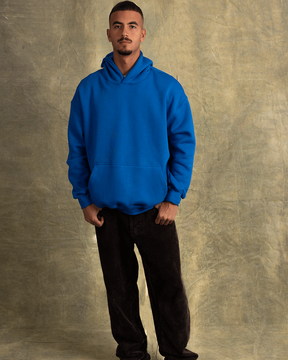 Blue Basic Hoodie Plain Hoodies IN YOUR SHOE L
