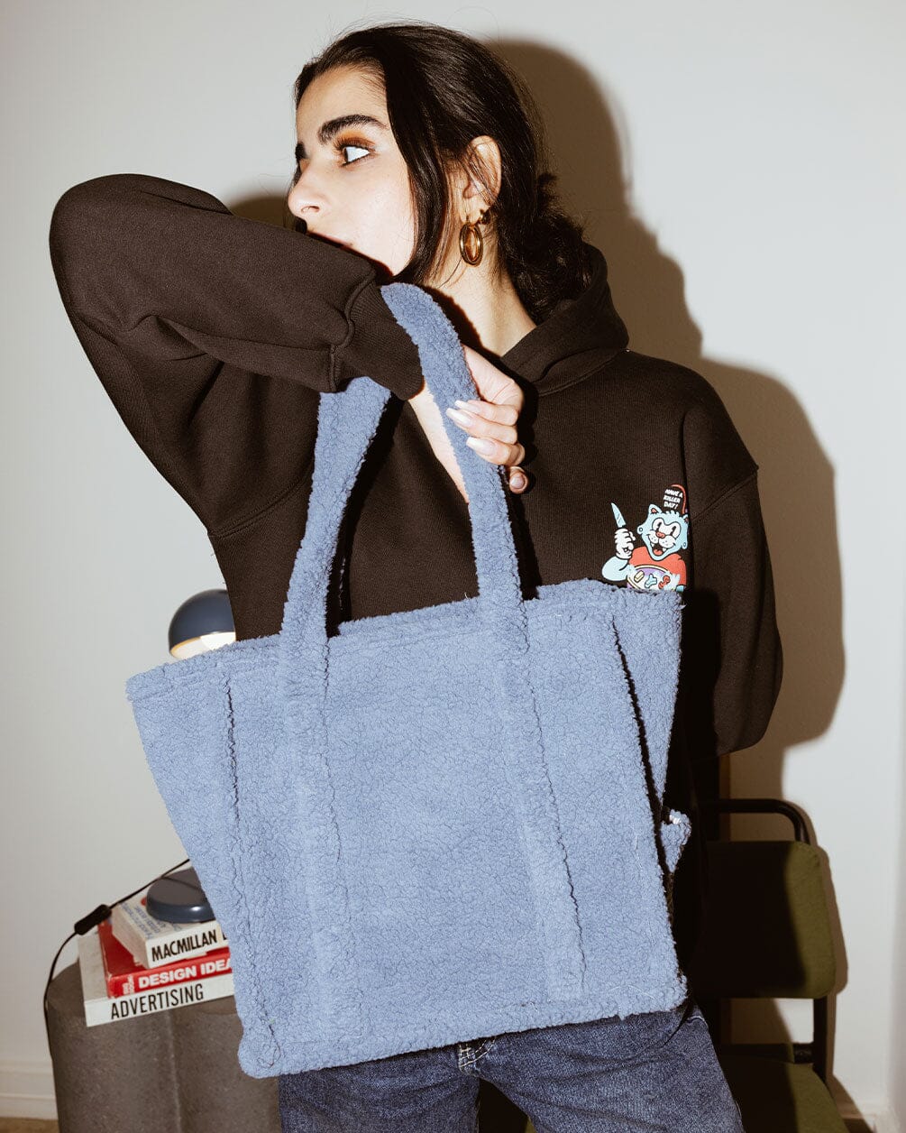 Blue Boxy Tote Bag Boxy Tote Bag IN YOUR SHOE 