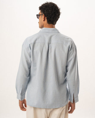 Blue Boyfriend Linen Shirt Boyfriend Shirt IN YOUR SHOE