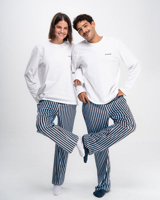 Blue & Brown Striped Fluffy Pjoys Fluffy Pjoys IN YOUR SHOE