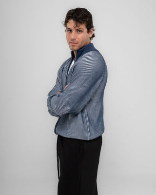 Blue Oversized Knit Jacket Knitwear IN YOUR SHOE L