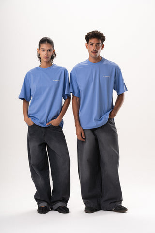Blue Oversized Tee Basic Oversized Tees IN YOUR SHOE
