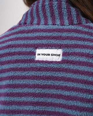Blue & Purple Regular Fleece Jacket Fleece Jacket IN YOUR SHOE