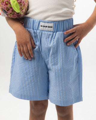 Blue Striped Kids Boxer Shorts Kids Boxer Shorts IN YOUR SHOE 6-7