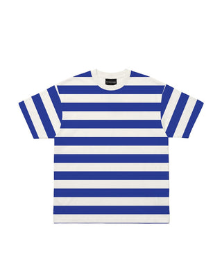 Blue Striped Oversized Tee Striped Oversized Tees IN YOUR SHOE S