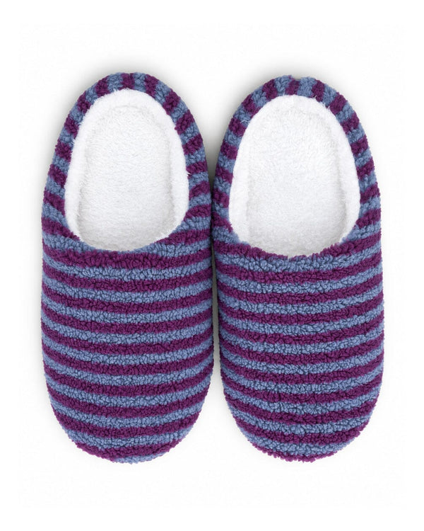 Blue Striped Pantoufle