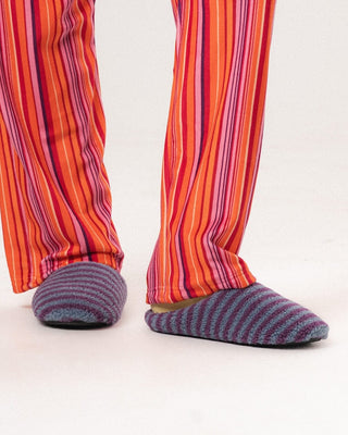 Blue Striped Pantoufle Footwear IN YOUR SHOE