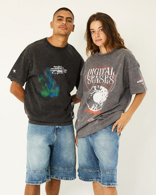 Blue Washed Jorts Jorts IN YOUR SHOE
