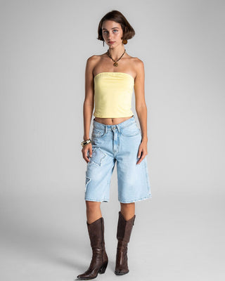 Blue Washed Star Jorts Jorts IN YOUR SHOE 36