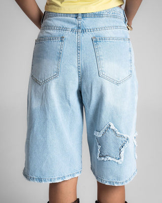 Blue Washed Star Jorts Jorts IN YOUR SHOE 42