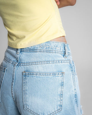 Blue Washed Star Jorts Jorts IN YOUR SHOE