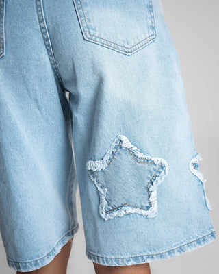 Blue Washed Star Jorts Jorts IN YOUR SHOE 40