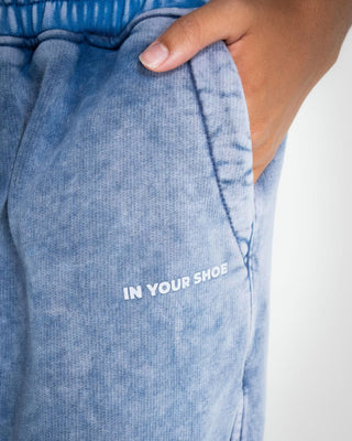 Blue Washed Wide Leg Swants Swants IN YOUR SHOE